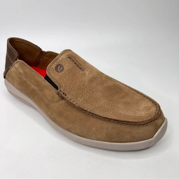 Clarks Men’s Gorwin Step Dark Sand Nubuck Suede Leather Slip On Loafers Shoes - Picture 14 of 14